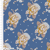 Make + Believe Blue Skies & Nutmeg Blue von Stuart Hillard, 100 % Bio-Baumwolle, 110 cm breit, Bastelstoff zum Quilten, Patchwork, Nähen